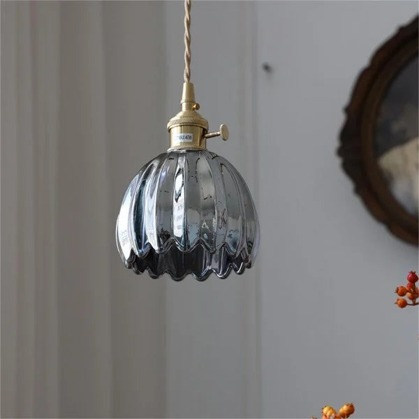Japansk Retro glasblomma hänglampa – Elegans och harmoni i ditt hem
