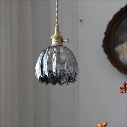 Japansk Retro glasblomma hänglampa – Elegans och harmoni i ditt hem