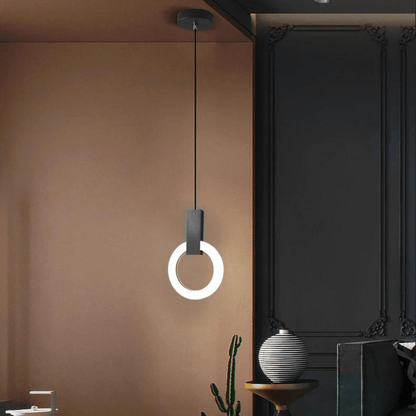 Nordisk Trä LED Hänglampa Cirkelformad