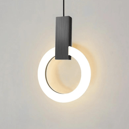 Nordisk Trä LED Hänglampa Cirkelformad