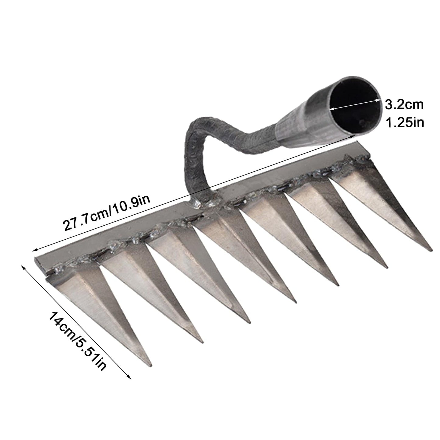 RootRake Pro | Tungt Gartverktyg för Landskapsplanering