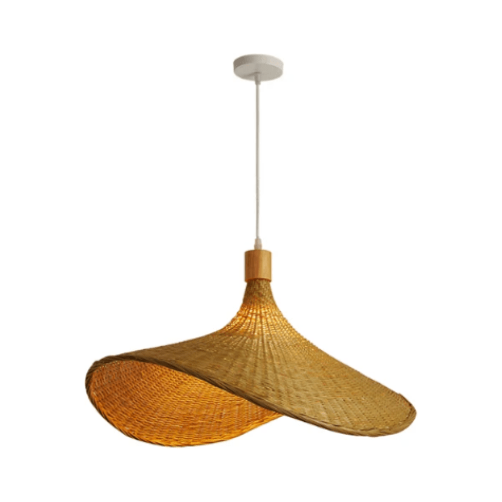 BambooShimmer Light - Rustikalt bambuspendellampa för en naturlig atmosfär