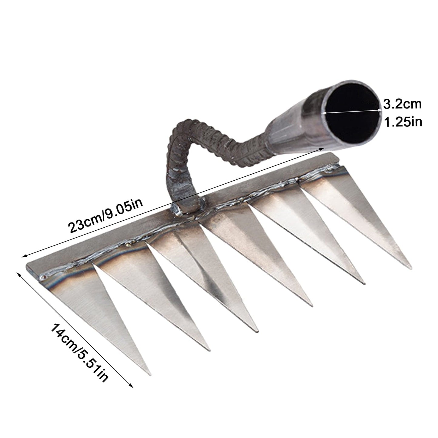 RootRake Pro | Tungt Gartverktyg för Landskapsplanering