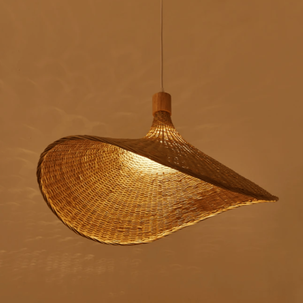 BambooShimmer Light - Rustikalt bambuspendellampa för en naturlig atmosfär