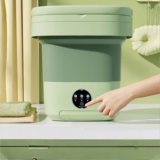 Bärbar Fällbar Tvättmaskin för Små Laster