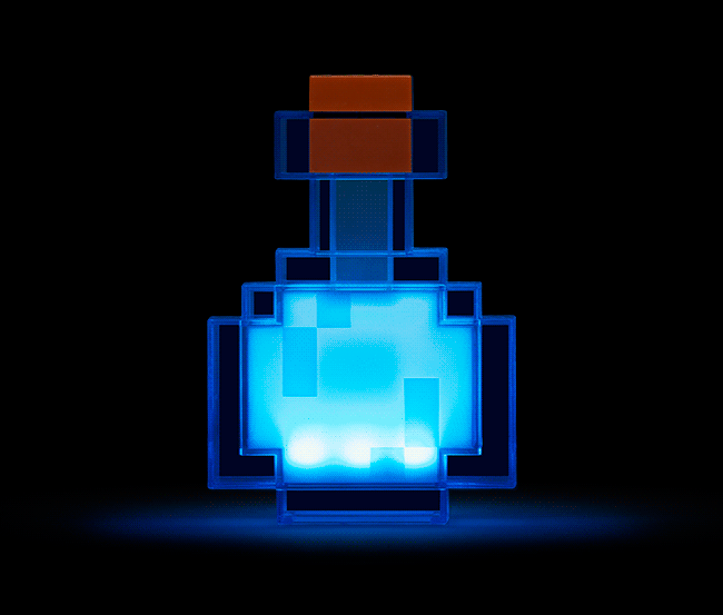 LuxRoyale Minecraft Inspirerad Potion Lampa – Färgväxlande LED Nattlampa med Touchkontroll &amp; USB Uppladdningsbar