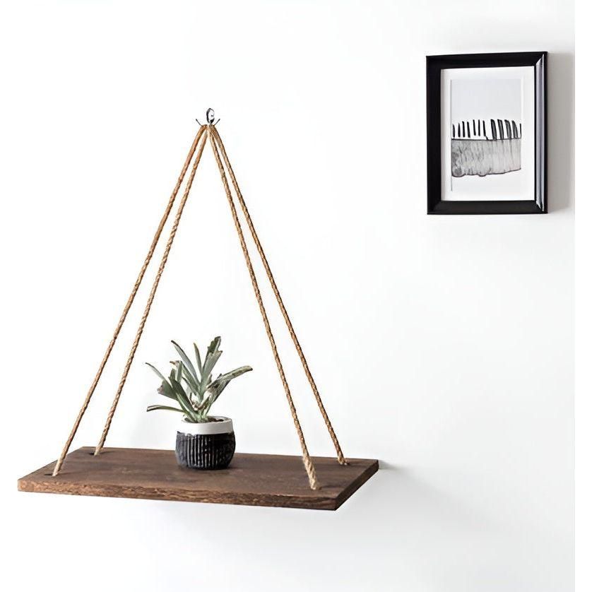 Chic SwingShelf - Minimalistiskt Multifunktionellt Hängande Vägghylla