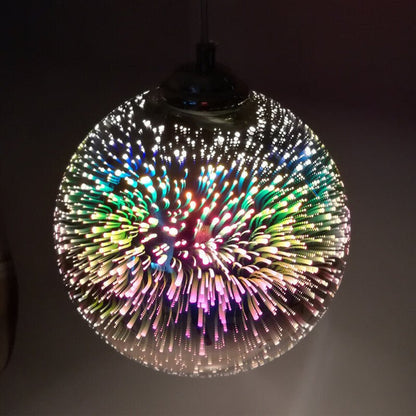SPARKDOME – 3D Glas-kupol-lampa med färgglad belysning