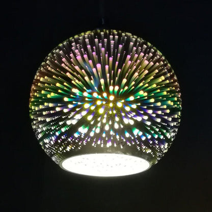 SPARKDOME – 3D Glas-kupol-lampa med färgglad belysning