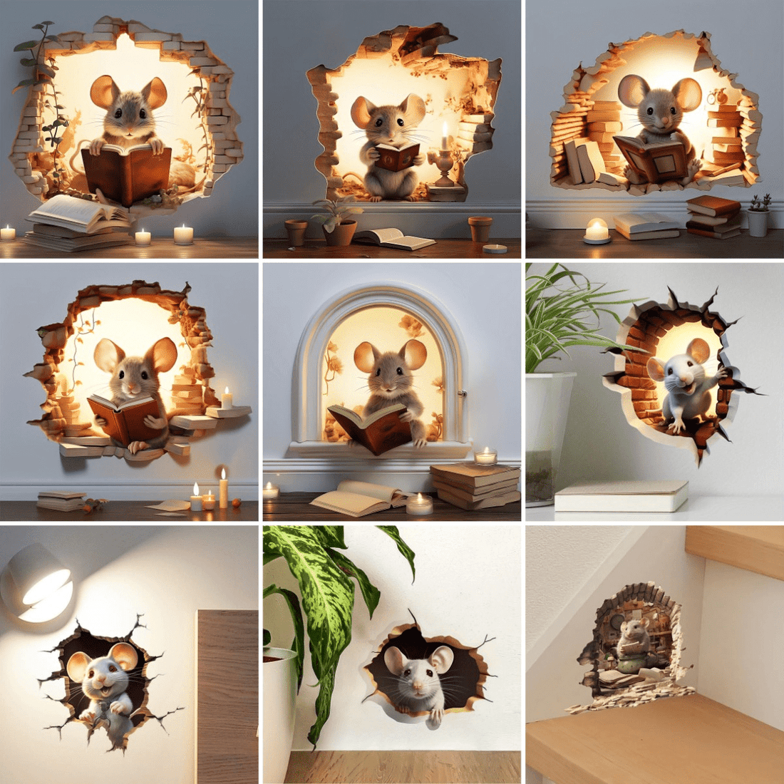 JOYPIX – Lekfulla 3D Cartoon väggklistermärken för hemdesign