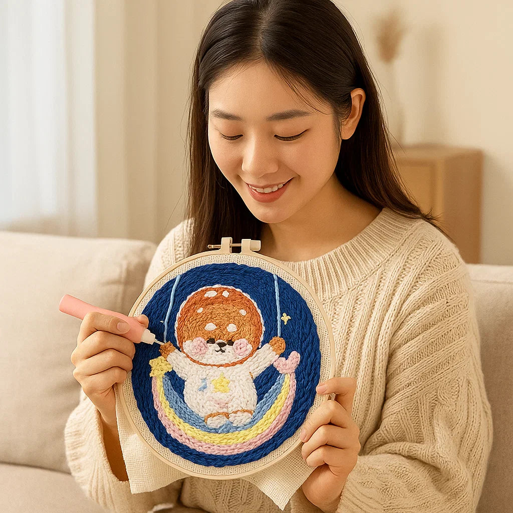 Avkopplande Stickset med olika designer