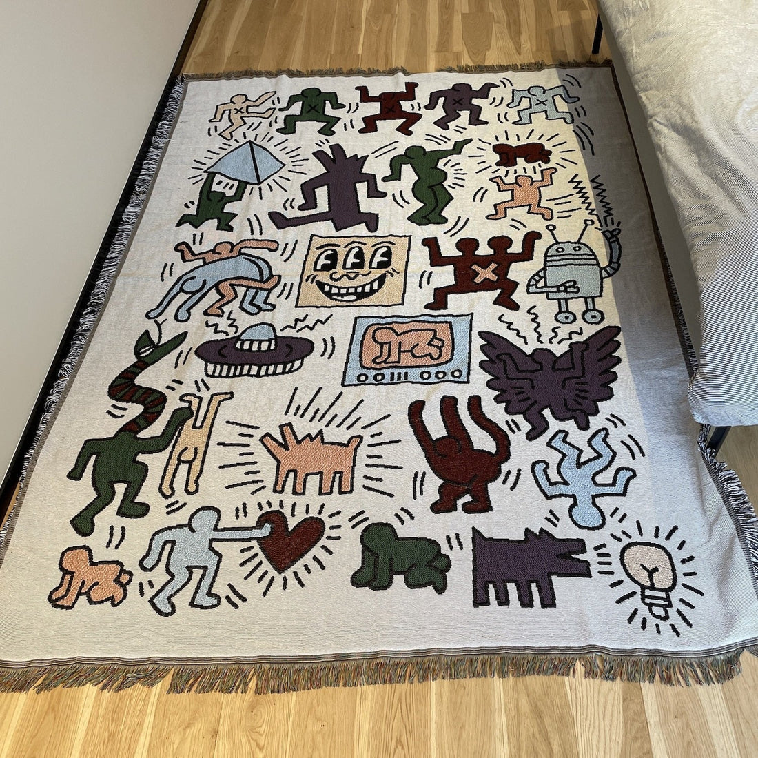 Keith Haring pusselfilt för mysig komfort