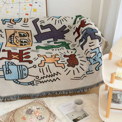 Keith Haring pusselfilt för mysig komfort