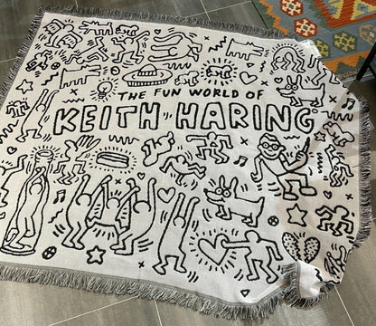 Keith Haring pusselfilt för mysig komfort