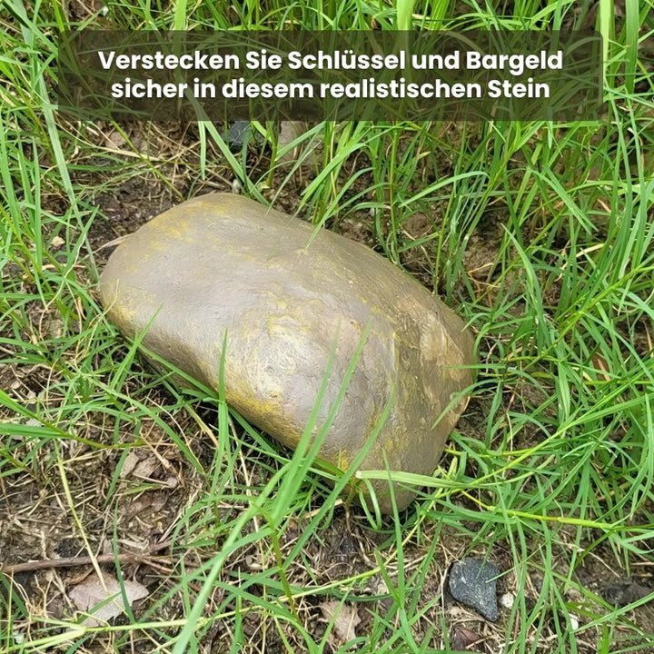 Carvallo SafeRock Secure | Förvaringsställ för nycklar och kontanter | Väderbeständig & Lurigt Äkta | För trädgård & Uteområde