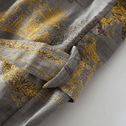 Kimono bomullsgaze-badrock – Retro unisexdesign