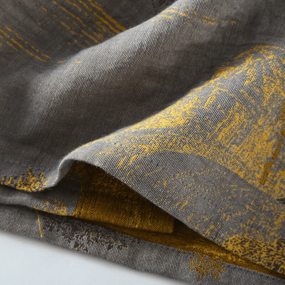 Kimono bomullsgaze-badrock – Retro unisexdesign