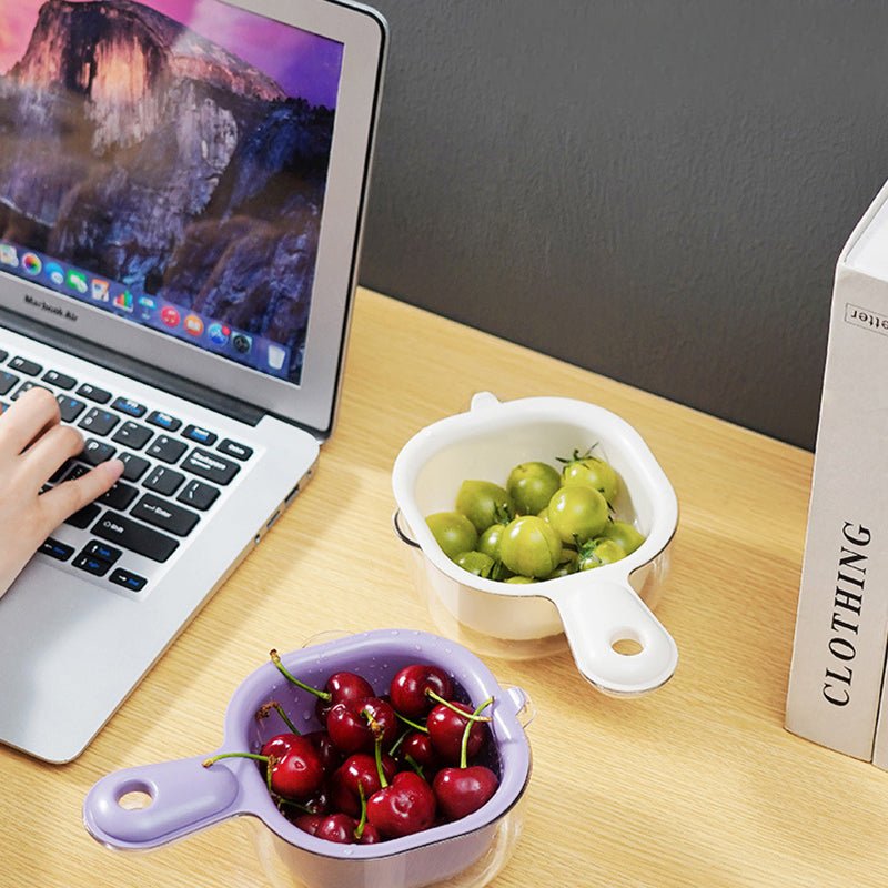 KitchenSeed – 2-lagers avrunningkorg för enkel tvättning och vattenseparation