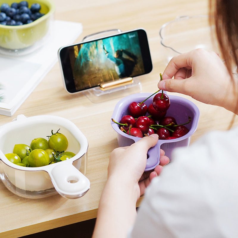 KitchenSeed – 2-lagers avrunningkorg för enkel tvättning och vattenseparation