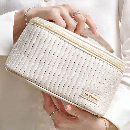 Carvallo Kosmetiktasche Reise | Elegant & Vattentålig | PU-Läder | Mycket utrymme & skydd för dina skönhetsprodukter