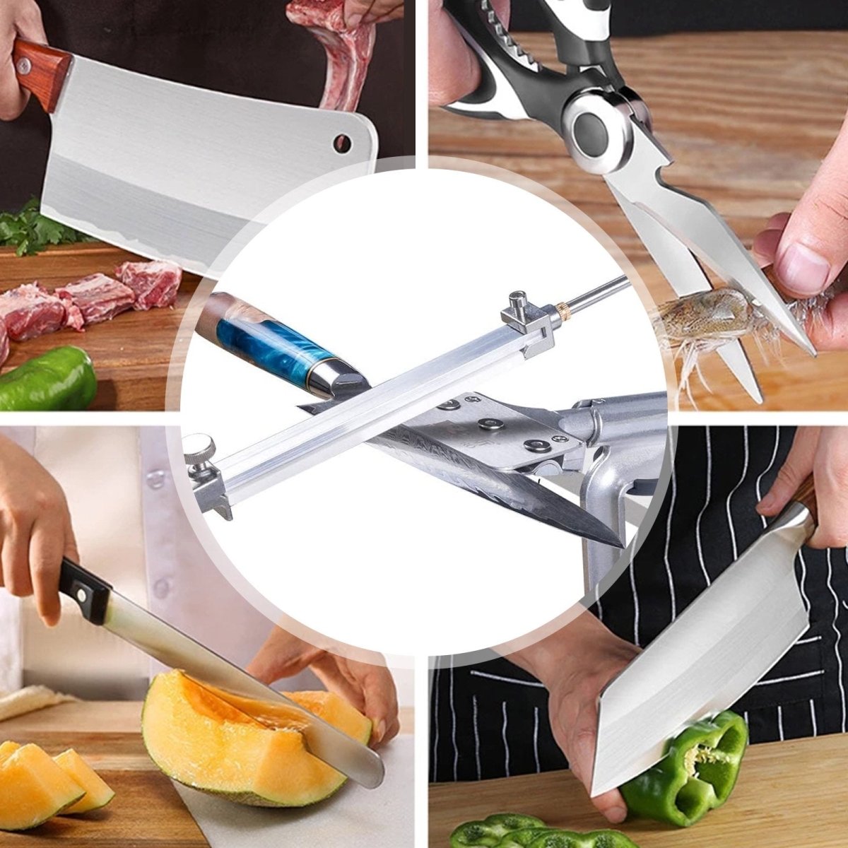 Messerslipare Pro – Precist slipande med 7-stenssystem och justerbar vinkelhållare