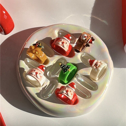 Handgjord Keramisk Dekorativ Mini Ringställsfat