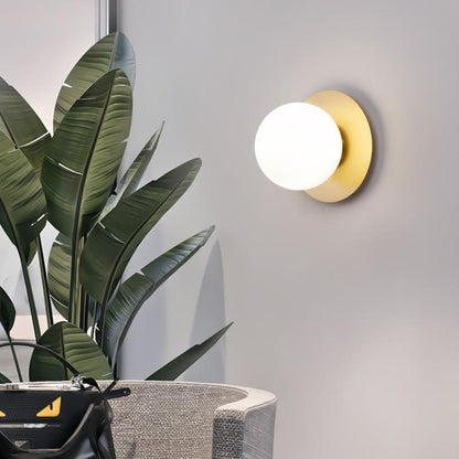Valentina Modern LED Tak-/Vägglampa Matplats Svart/Guld Glas