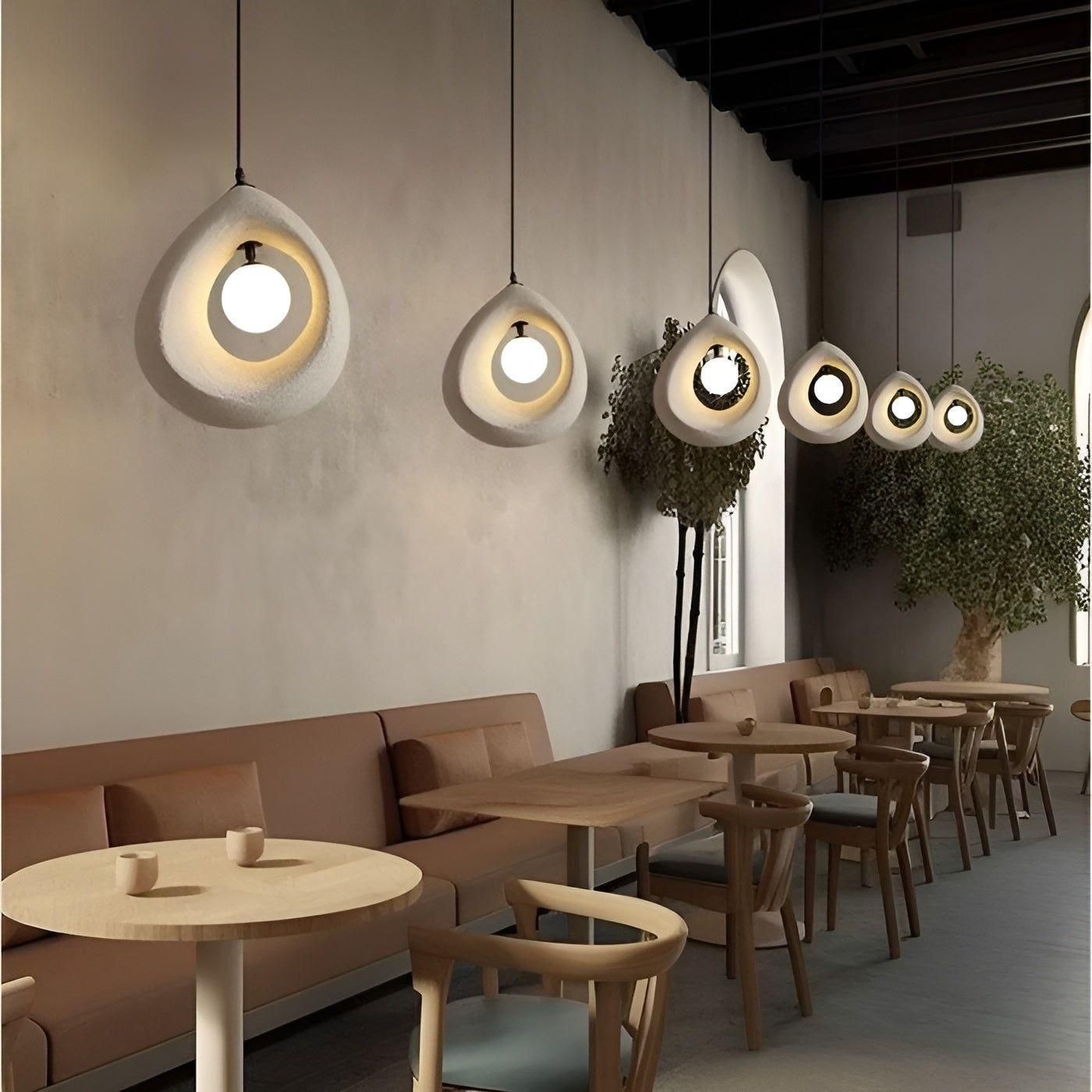 Pendellampa i Wabi-Sabi stil – Minimalistisk hängande lampa för vardagsrum och matplats