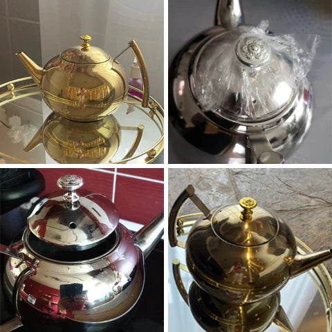 Royallure rostfritt stål tehuvud för induktionskök – inbyggd filter, snabb och jämn kokning