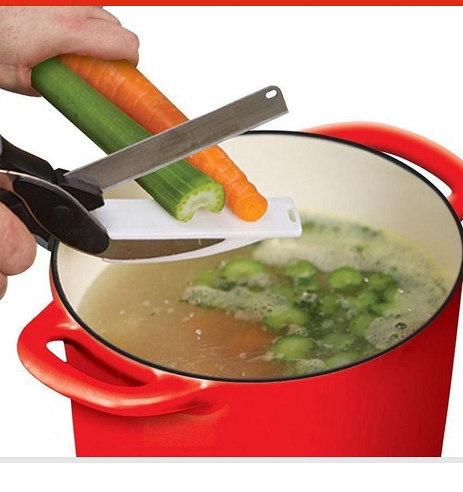 Carvallo ChopEase Duo | 2-i-1 Kniv & Skärbräda | Rostfritt stål blad | Kompakt & Tidsbesparande