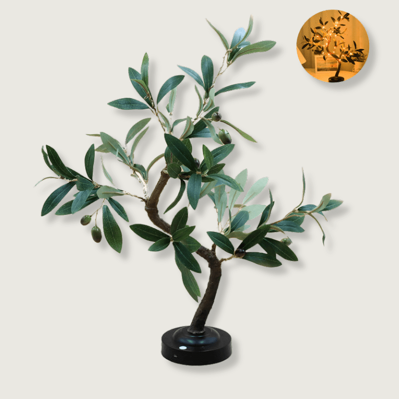 Carvallo LED Bordslampa i trädform | Touch-kontroll | USB & Batteridrift | Varmt omgivande ljus