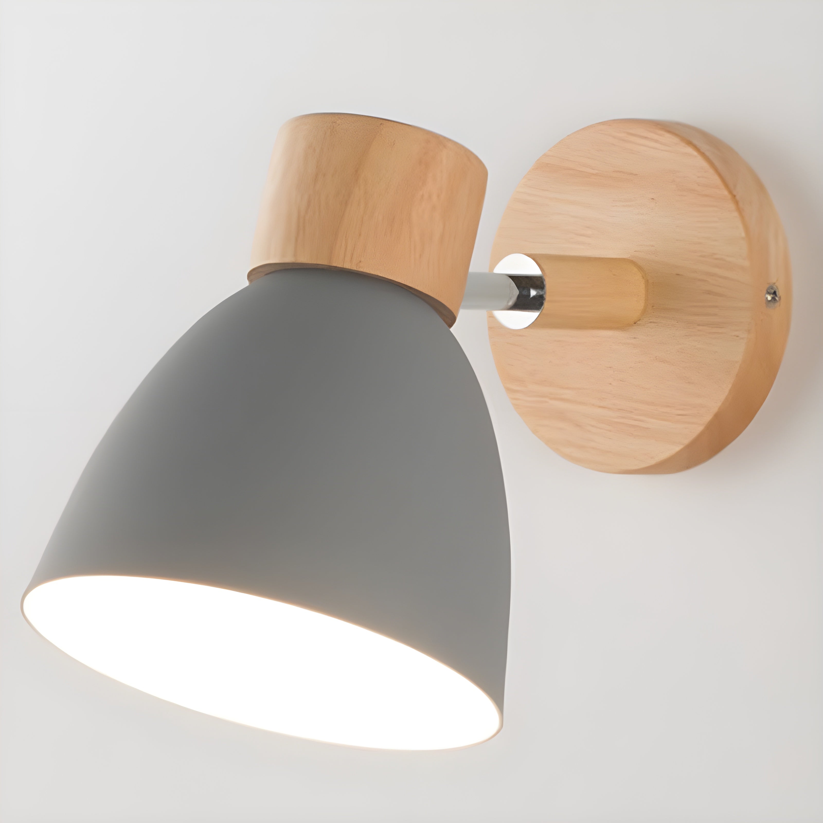 Trä Nordisk Vägglampa med Strömbrytare för Mysigt Sovrum