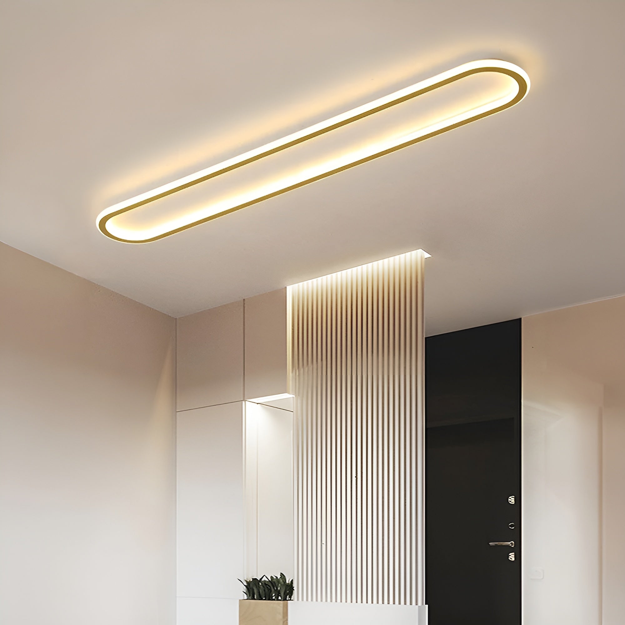 LED-taklamps i oval form – Elegant modern design för hall och entréområde