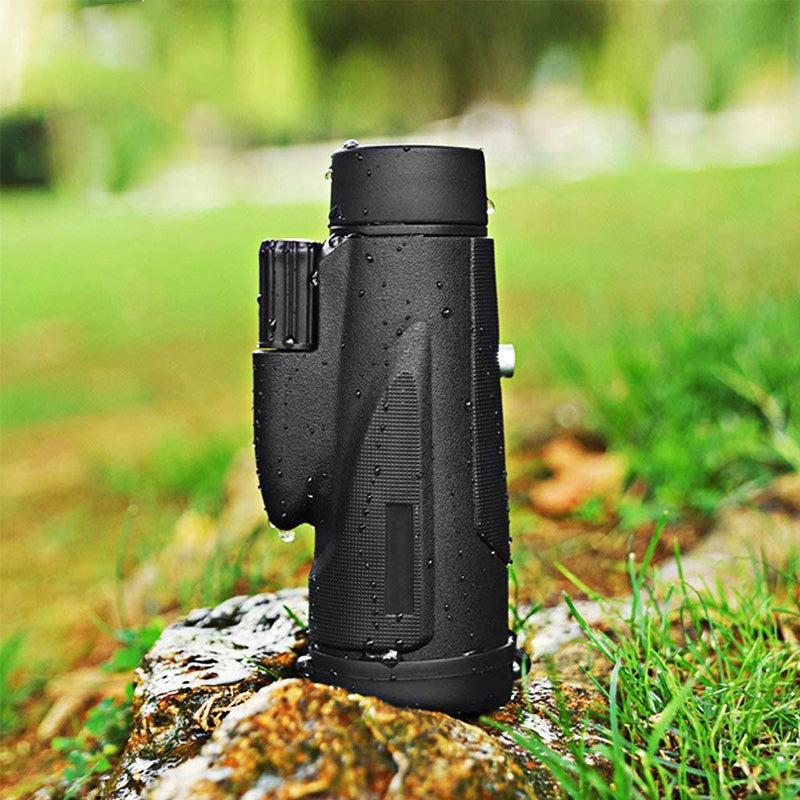 Carvallo FernZoom 12X Pro | 12x50 HD-teleskop med smartphone-hållare | Vattentät & kompakt | Idealisk för natur, resor & sport