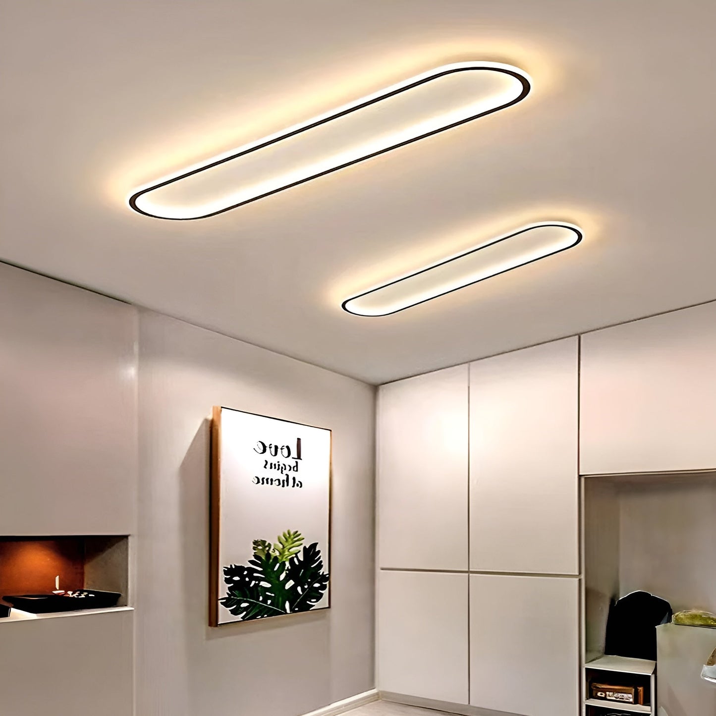 LED-taklamps i oval form – Elegant modern design för hall och entréområde