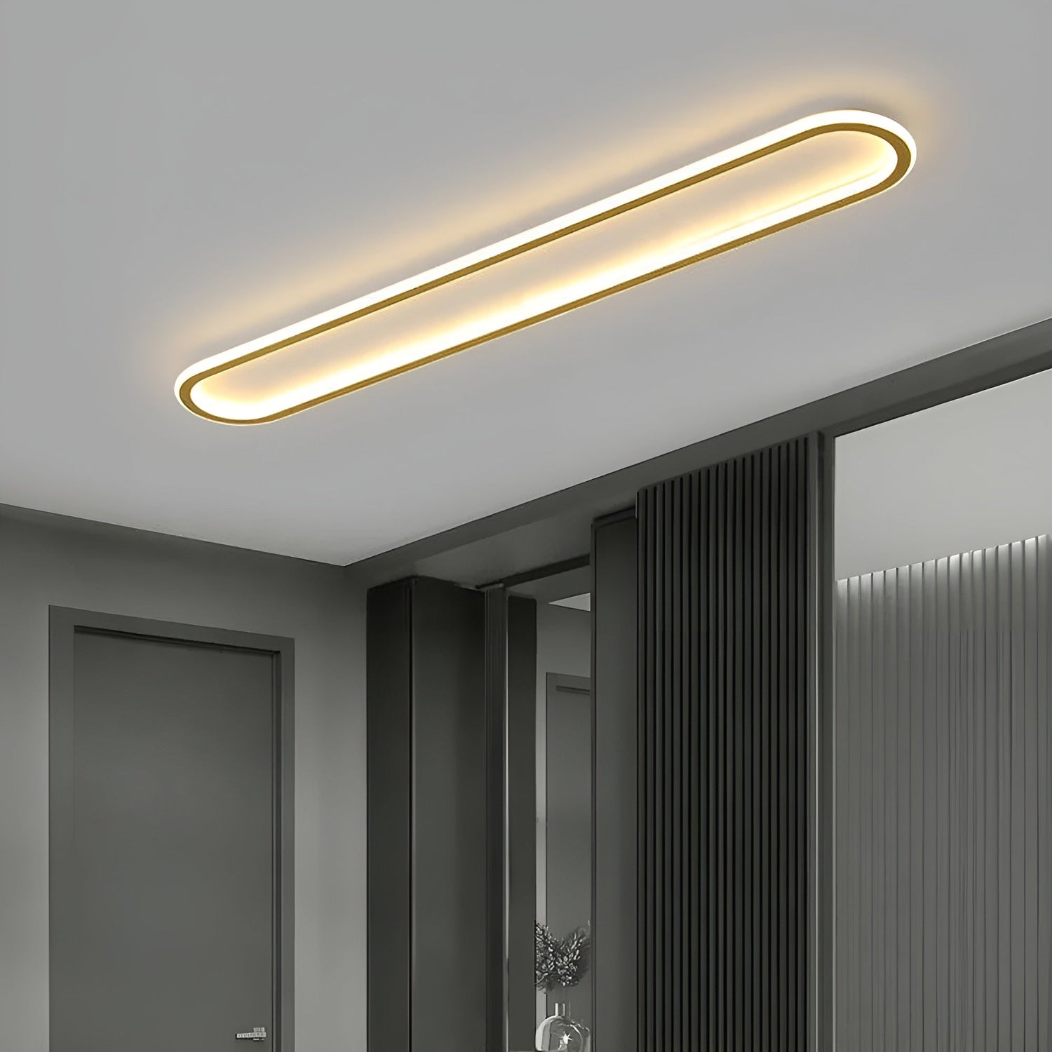 LED-taklamps i oval form – Elegant modern design för hall och entréområde