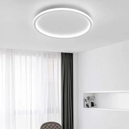 Ultra-tunn modern taklampa | Flush Mount LED för låga tak | Rund &amp; dimbar