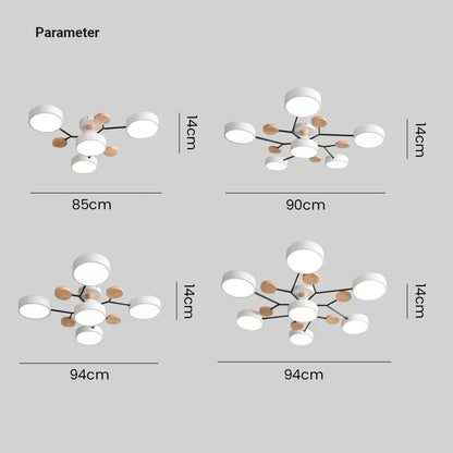 Samtida Semi-Flush LED Taklampa