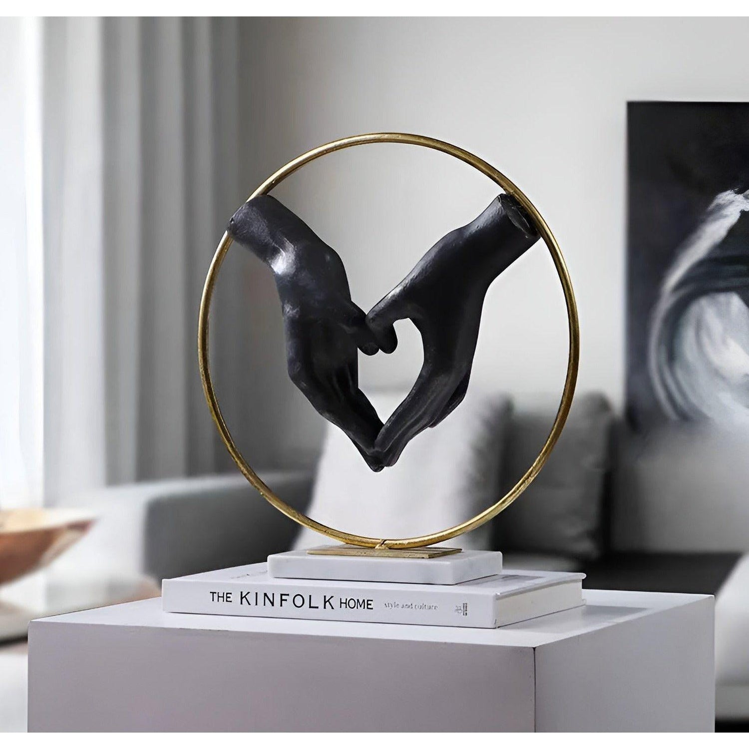 Handshake Decor - Kreativ Skakande Händer Staty för Lyxig Dekoration