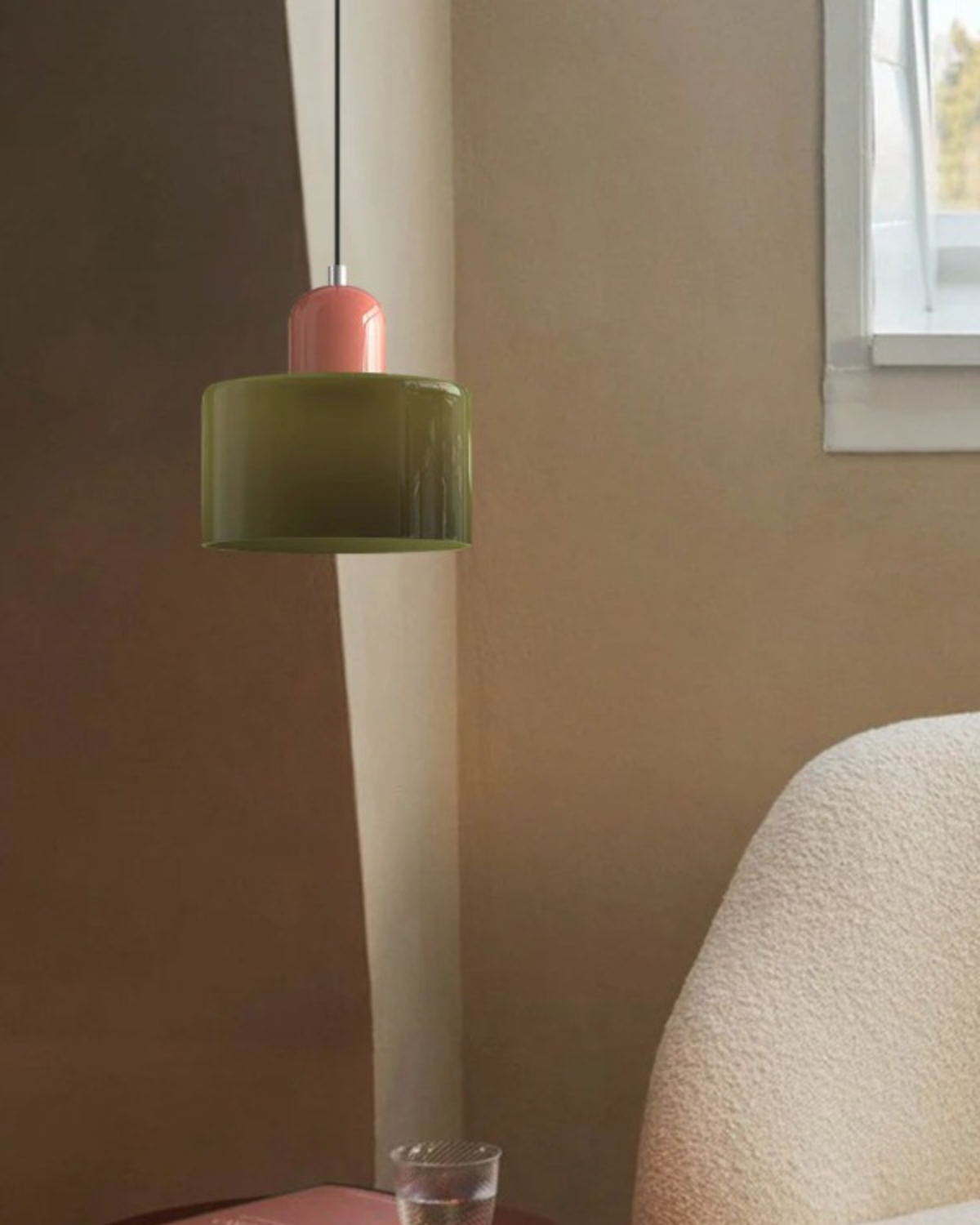 Formiva Pendel Lampa | Retro Modern Glas Skärm | Ambient E26 Belysning | Hårdkopplad Takarmatur