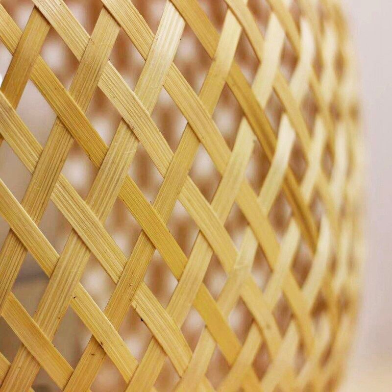 Bambu Boll Sänglampa - Naturlig Vävd Design Ljus