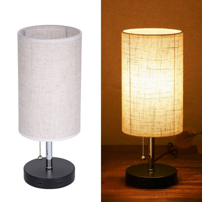 Skandinavisk Stil Sänglampan Med Laddare Och Touchkontroll