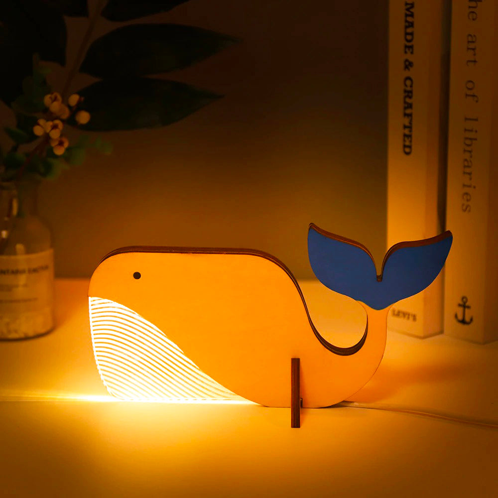 Trä Djurlampa Bäddside för Barn i Söt Design