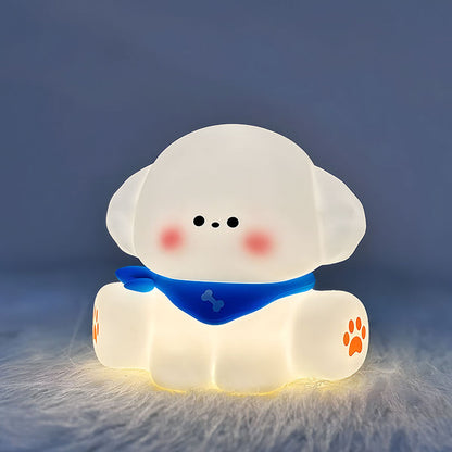 PawBeam - Söt hundformad sänglampa med mjukt LED-ljus och kompakt design