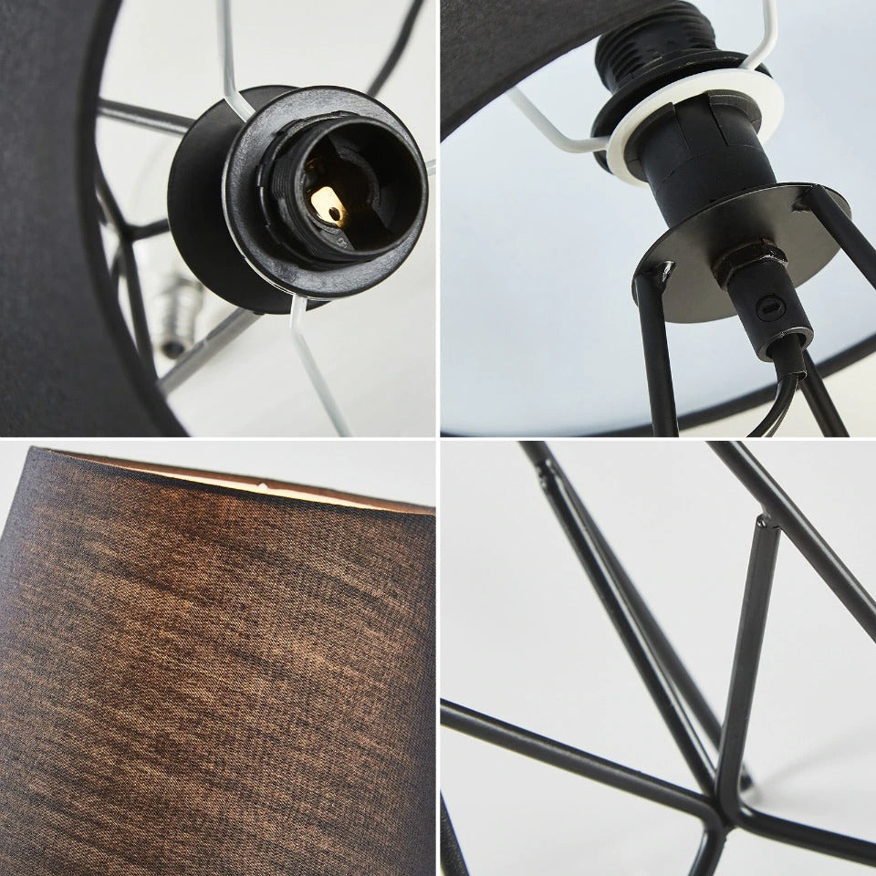 Industriell Sänglampa med Färgglada Pärlor och Mjuk Belysning