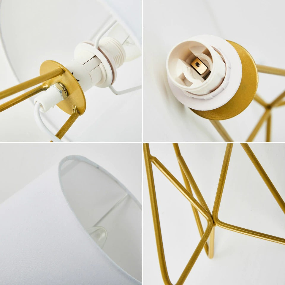 Industriell Sänglampa med Färgglada Pärlor och Mjuk Belysning