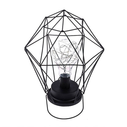 Industriell batteridriven sänglampa med färgglada pärlor