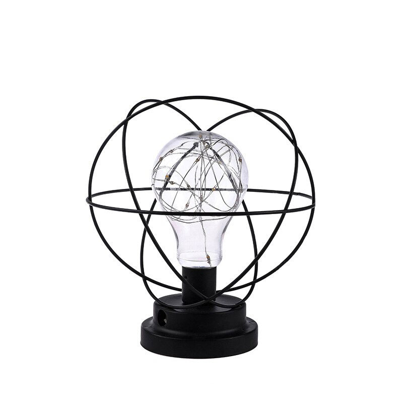 Industriell batteridriven sänglampa med färgglada pärlor