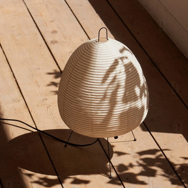 Akari Japansk Sänglampa med Papperskjol, Zen Stil