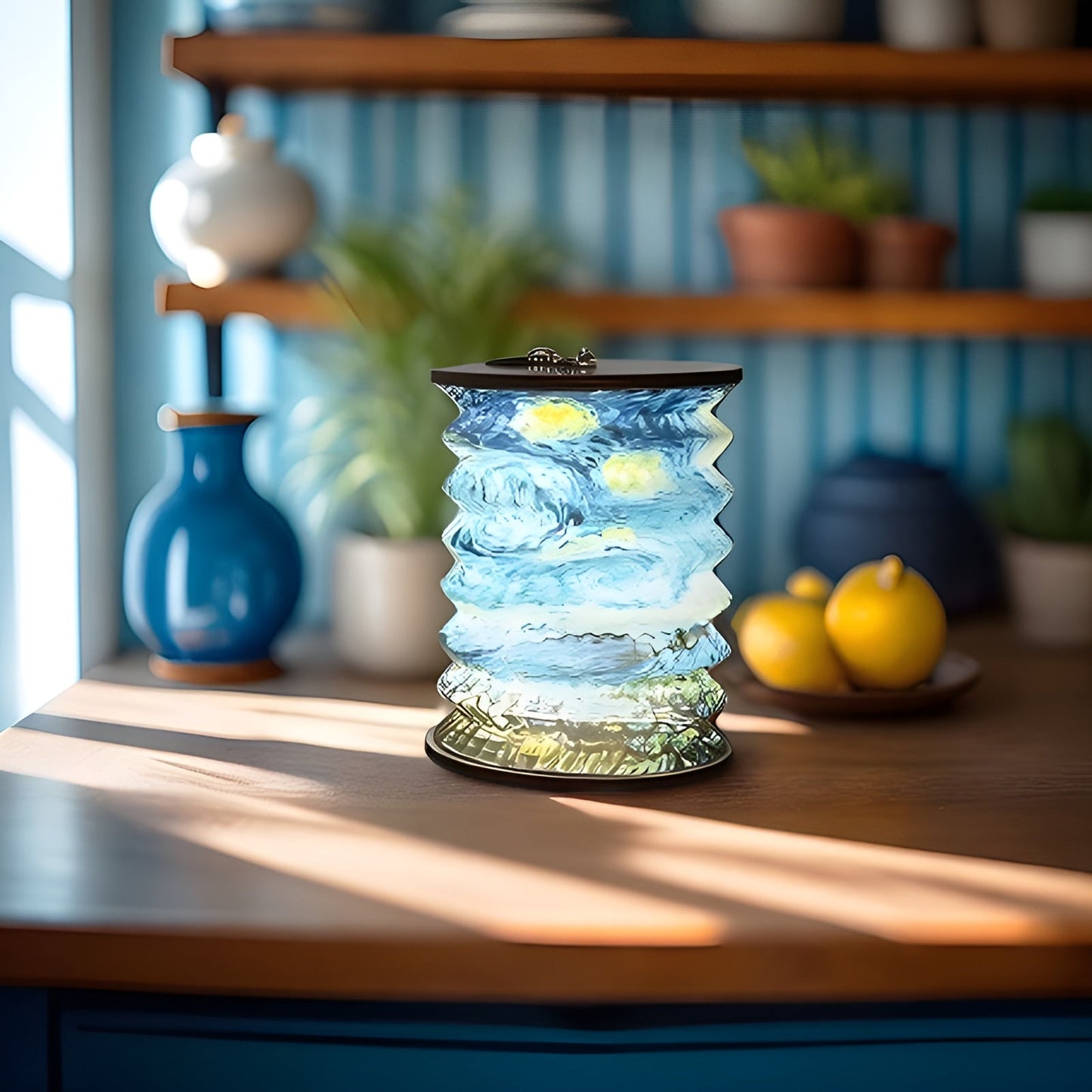 Carvallo Fällbar LED Bordslampa | USB-laddfunktion & Uppladdningsbar | Kompakt & Stilig | Stjärnhimmel-design